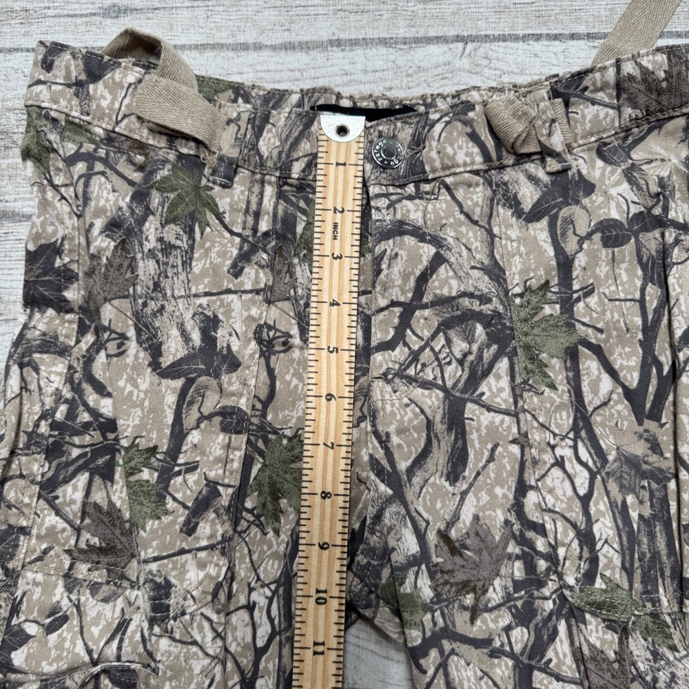 Y2K Cargo Pants Women's Small Gray Camo Tree Print Relaxed Fit Hunting Outdoor - Picture 6 of 7